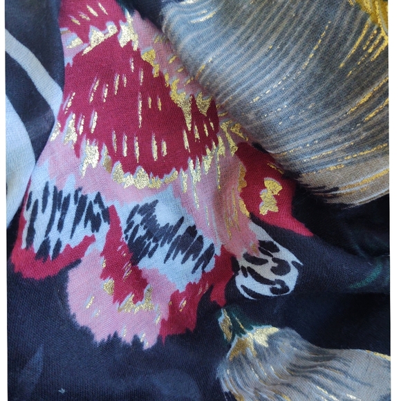 Woven Heart Kimono Swim Cover Up Floral One Size - Picture 10 of 12